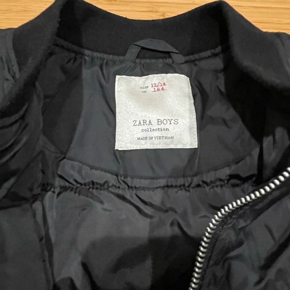 Zara Boys Black Bomber Jacket Utility Pocket 13/14Y
